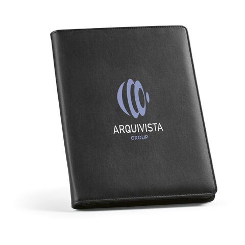 Orwell A4 Folder rPU. 64 FSC sheet notepad and zipper closure Black | No Branding | not available | not available | not available