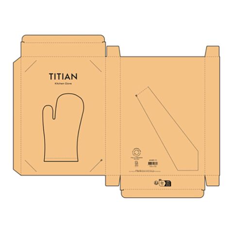 Titian Kitchen Glove Recycled Cotton 220 gsm Black | Without Branding