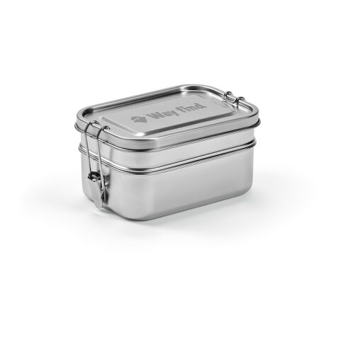 Picasso Lunchbox rSS 1240ml. 2 compartments and side buckles Silver | No Branding | not available | not available | not available