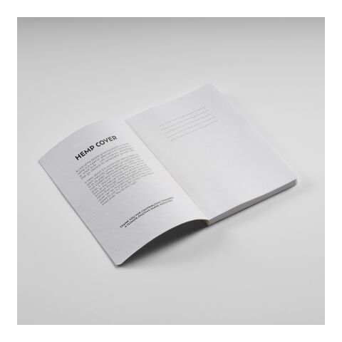 Austen A5 Notebook Hemp cover. 80gsm recycled 196 pages Pastel white | No Branding | not available | not available | not available