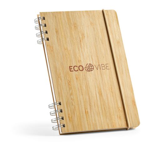 Dante A5 Notebook Bamboo cover. 70gsm Recycled 196 pages Natural | No Branding | not available | not available | not available