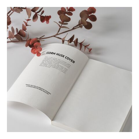 Lewis A5 Notebook Corn Husk cover. 80gsm recycled 196 pages Pastel yellow | No Branding | not available | not available | not available