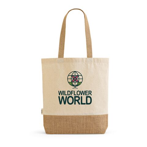 Puncak Shopping Bag rCotton 180gsm and Jute 275gsm Natural | No Branding | not available | not available | not available