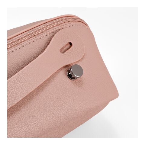 Macao Toiletry Bag 3.5L rLeather with zipper and handle Pink | No Branding | not available | not available | not available