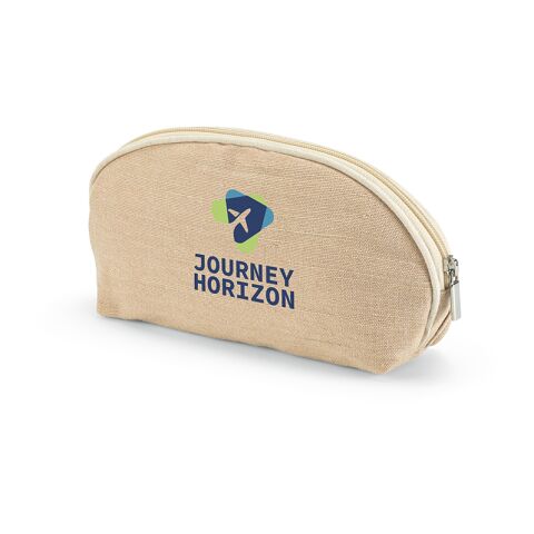 Dehli Toiletry Bag 1.5L 260gsm Jute with zipper Natural | No Branding | not available | not available | not available