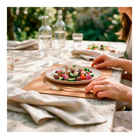 Piazzolla rectangular cork placemat. Made in Portugal Natural | No Branding | not available | not available | not available