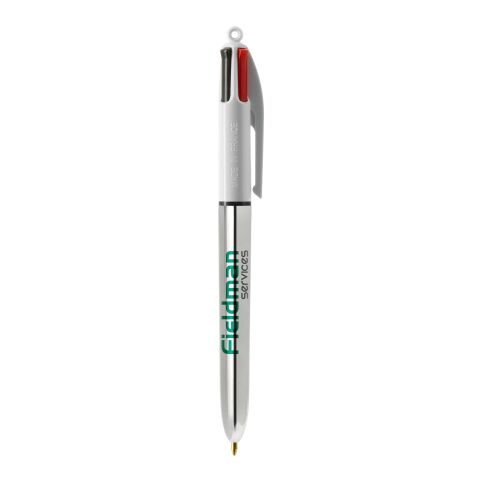 BIC 4 Colours Shine Pen White-metallic silver | No Branding | not available | not available
