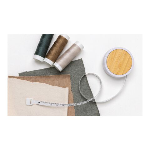 RCS recycled plastic &amp; bamboo tailor tape white-brown | No Branding | not available | not available
