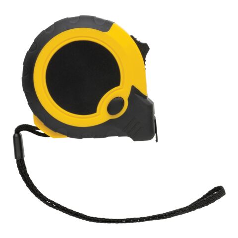 5M/19 mm measuring tape with stop button, RCS-recycled plastic yellow-black | No Branding | not available | not available