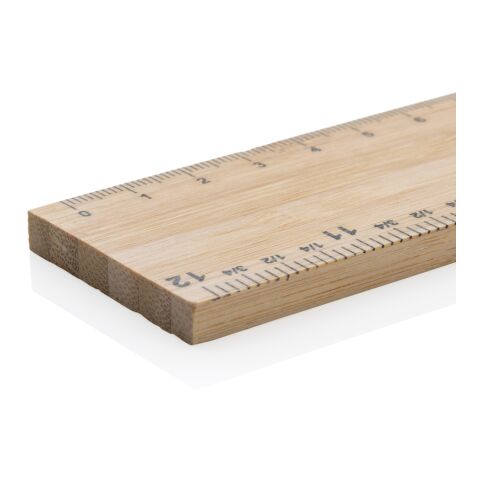 Timberson extra thick 30cm double sided bamboo ruler brown | No Branding | not available | not available