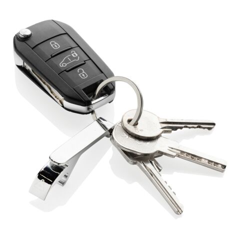 RCS recycled zinc alloy bottle opener keychain silver | No Branding | not available | not available