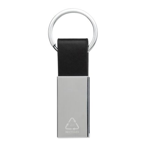 Luxury PU keychain RCS recycled zinc alloy black | No Branding | not available | not available