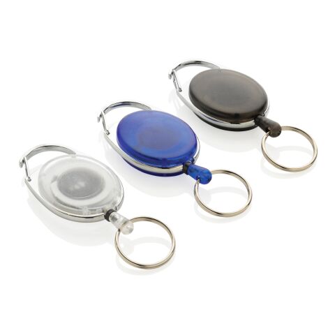 RCS recycled ABS roller clip keychain white | No Branding | not available | not available