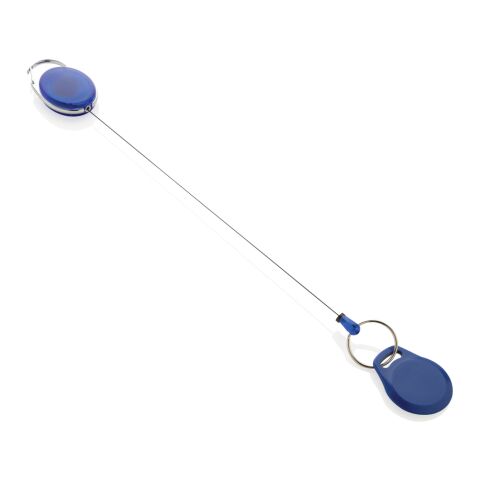 RCS recycled ABS roller clip keychain blue | No Branding | not available | not available