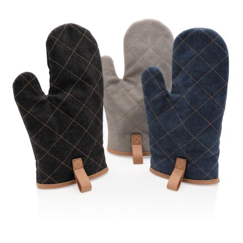 Deluxe canvas oven mitt black | No Branding | not available | not available