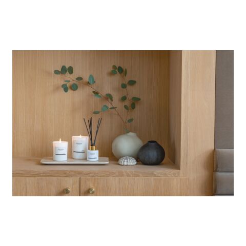 Ukiyo deluxe scented candle with bamboo lid White | No Branding | not available | not available