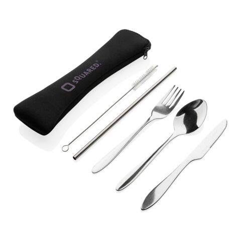 4 Pieces stainless steel re-usable cutlery set silver | No Branding | not available | not available