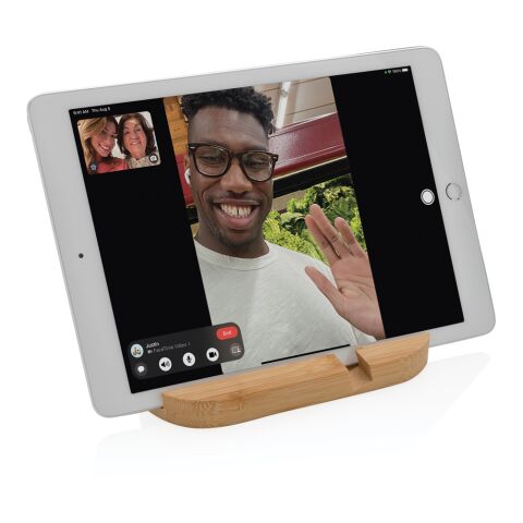 Bamboo tablet and phone holder brown | No Branding | not available | not available