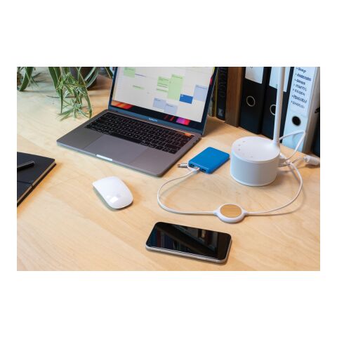 3-in-1 cable with 5W bamboo wireless charger White | No Branding | not available | not available