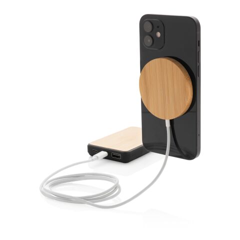 10W bamboo magnetic wireless charger brown | No Branding | not available | not available