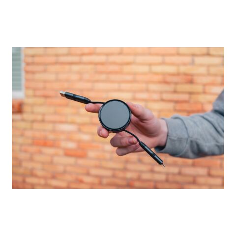 Terra RCS recycled aluminium retractable 6 in 1 cable grey | No Branding | not available | not available