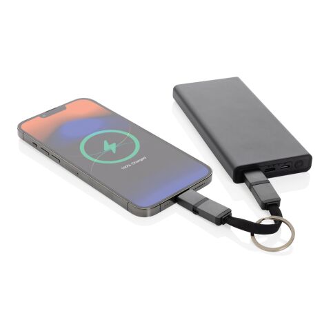 Terra recycled aluminum 4 in 1 60W fast charging cable grey | No Branding | not available | not available