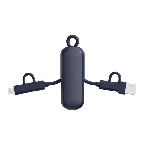 Urban Vitamin Dublin 100W 4 -in-1 keychain cable blue