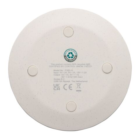 RCS recycled plastic 15W Wireless fast charger white | No Branding | not available | not available