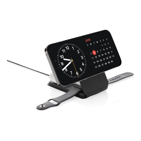 Swiss Peak RCS rPU 15W  3-in-1 magnetic wireless charger black | No Branding | not available | not available