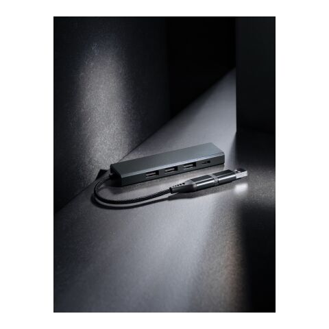 Terra RCS recycled aluminum hub with 3 USB ports grey | No Branding | not available | not available