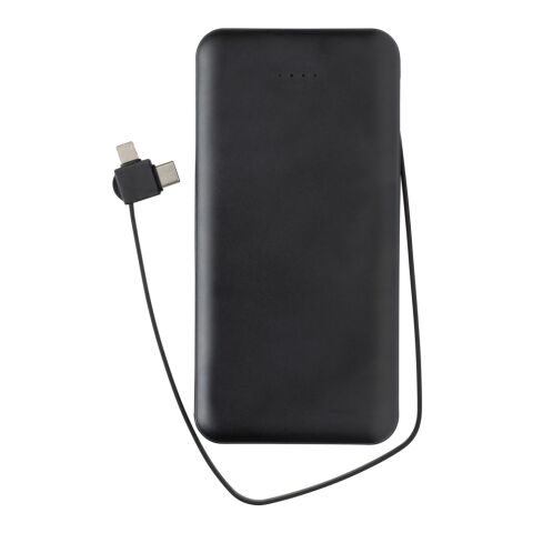 Lockhart RCS recycled plastic Powerbank 10.000 with integrated cables black | No Branding | not available | not available