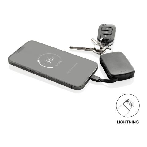 Nexo RCS keychain 2000 mah powerbank with integrated cables black | No Branding | not available | not available