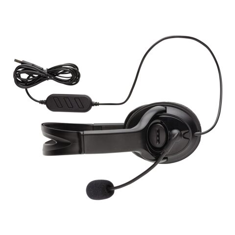 Over ear wired work headset black | No Branding | not available | not available