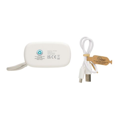 RCS recycled plastic &amp; FSC® bamboo TWS earbuds White | No Branding | not available | not available