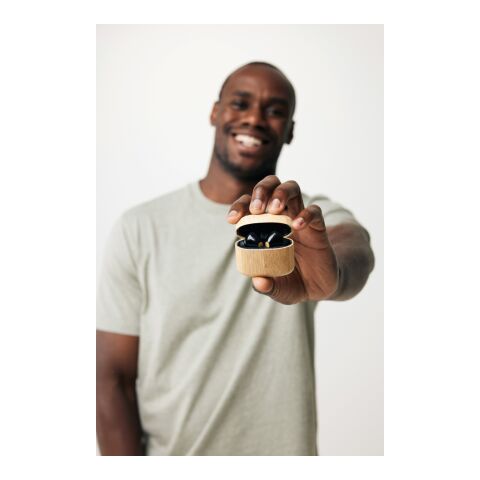 RCS recycled plastic &amp; bamboo TWS earbuds brown | No Branding | not available | not available