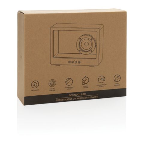 Soundclear Transparent 5W wireless speaker black