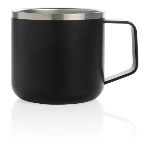 Stainless steel camp mug black | No Branding | not available | not available