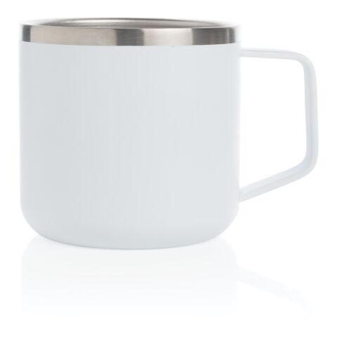 Stainless steel camp mug White | No Branding | not available | not available