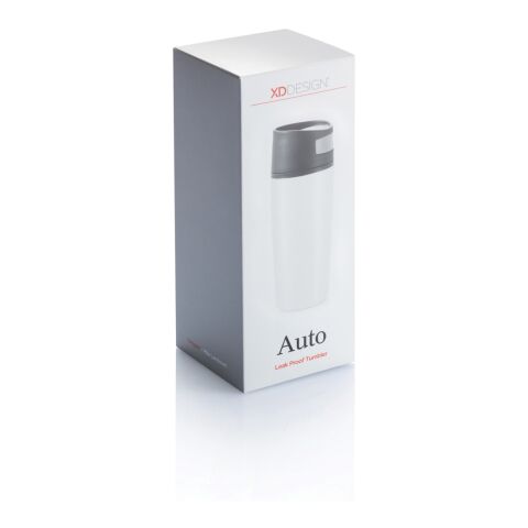 Auto leak proof tumbler White-Solid black | No Branding | not available | not available