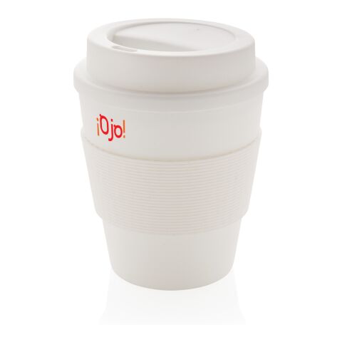 Reusable coffee mug with lid 350ml White | No Branding | not available | not available