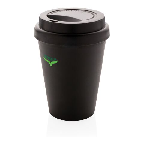 Reusable double wall coffee cup 300ml black | No Branding | not available | not available