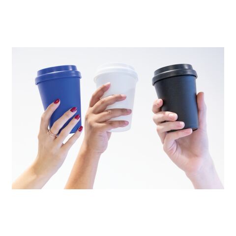 Reusable double wall coffee cup 300ml White | No Branding | not available | not available