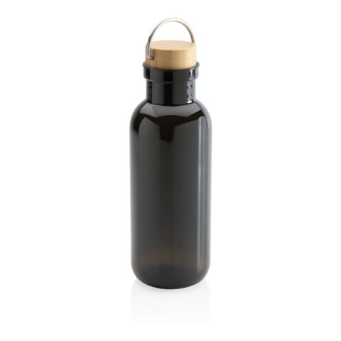 GRS RPET bottle with FSC bamboo lid and handle black | No Branding | not available | not available