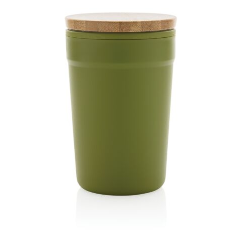 GRS RPP mug with FSC® bamboo lid green | No Branding | not available | not available