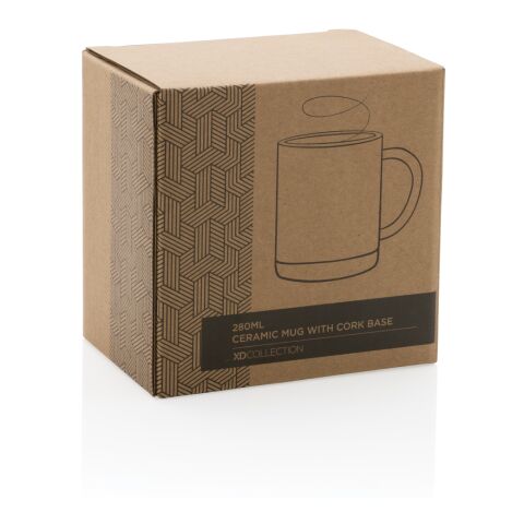 Ceramic mug with cork base red | No Branding | not available | not available