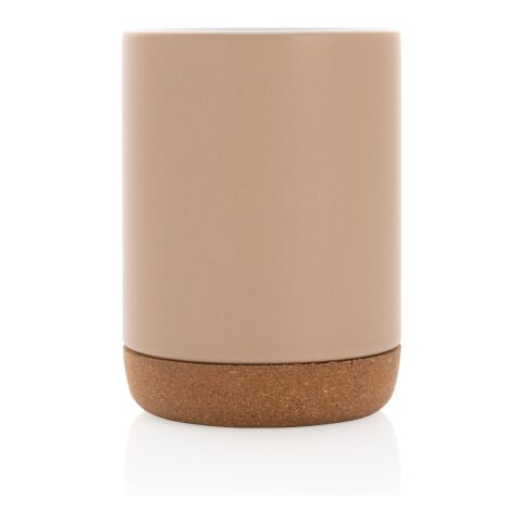 Ceramic mug with cork base brown | No Branding | not available | not available