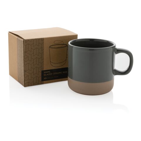 Glazed ceramic mug grey | No Branding | not available | not available