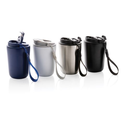 Cuppa RCS re-steel vacuum tumbler with lanyard silver-black | No Branding | not available | not available