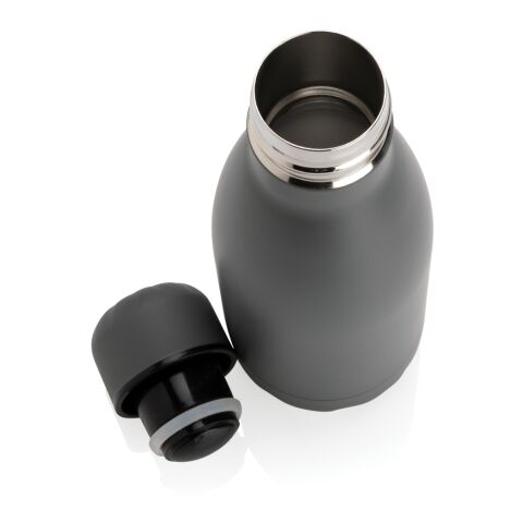 Solid colour vacuum stainless steel bottle 260ml grey | No Branding | not available | not available