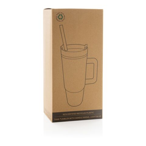 Tana RCS recyled plastic tumbler with handle 900ml light blue | No Branding | not available | not available